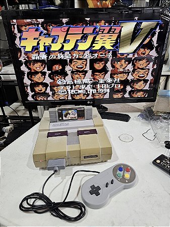 Super Nintendo 1 controle 1 jogo paralelo e cabos