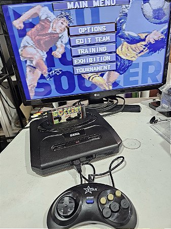 MEGA DRIVE 3 com 1 controle 1 jogo e cabos