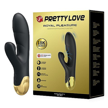 Estimulador de Ponto G e Clitóris com Sucção Recarregável - Naughty Play - Pretty Love