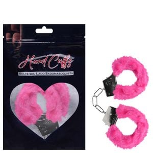 Algema de Metal com Pelúcia - ROSA