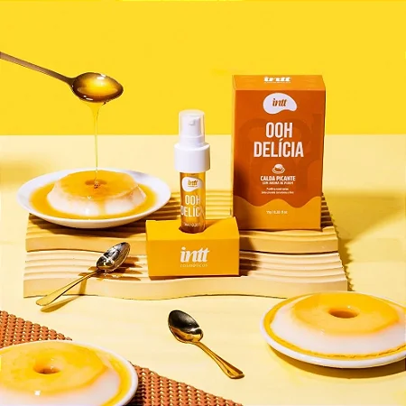 Ooh Delícia Calda Beijável Com Efeito Picante De Sabor De Pudim 11G