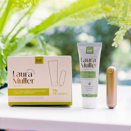 Kit My Pleasure By Laura Muller Bullet Dourado 9 Intensidades E Lubrificante Íntimo 50G