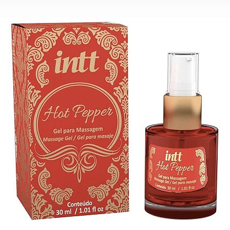 Intt Pepper Excitante Unissex Com Efeito Quente E Sabor De Cereja Com Pimenta 30Ml