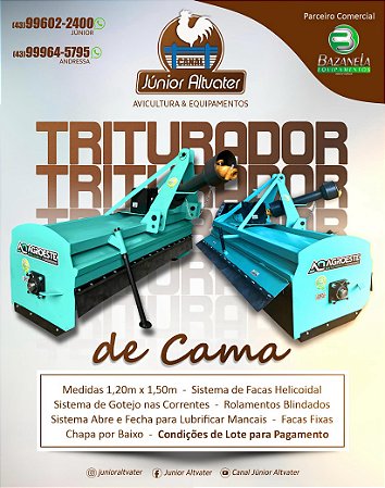 Triturador De Cama de Áviario 1.20M