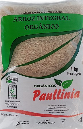 Arroz Integral Orgânico Paullinia 1kg