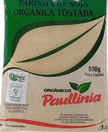 Farinha de Soja Orgânico Tostada Paullinia 500g