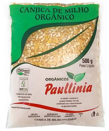 Canjica de Milho Amarelo Orgânico Paullinia 500g