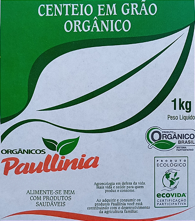 Centeio em Grão Orgânico Paullinia 1kg