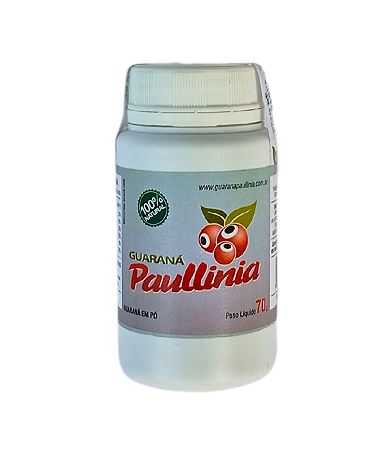 Guaraná em Pó Paullinia frasco 70g