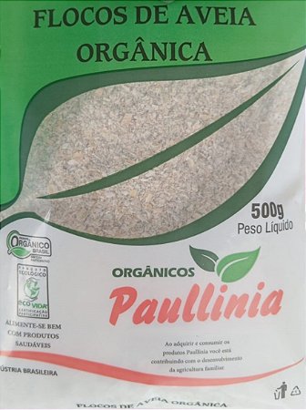 Flocos De Aveia Orgânica Finos Paullinia 500g