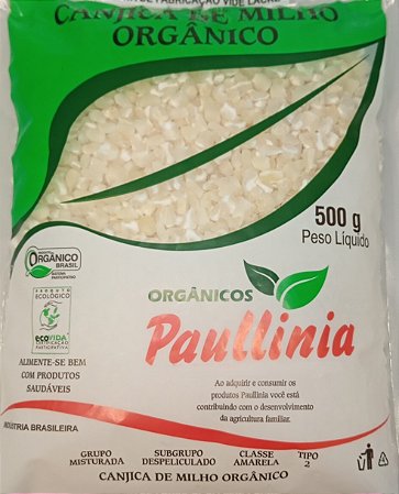 Canjica de Milho Branco Orgânico Paullinia 500g