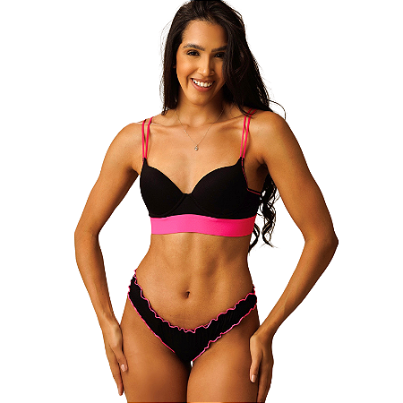 Conjunto de Viscose Sustentável Vivíssima Preto