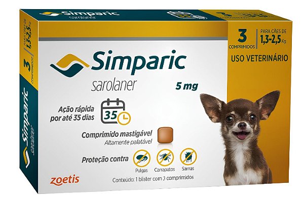 Simparic 5 Mg 1,3 A 2,5 Kg