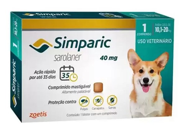Simparic 40mg 10,1 A 20 Kg