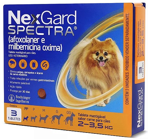 Nexgard Spectra PP de 2 a 3.5kg
