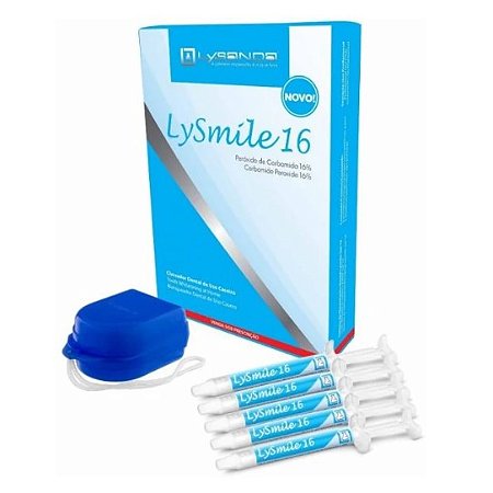 KIT LYSMILE 16% C/6 + MOLDEIRA PARA CLAREAMENTO LYSANDA