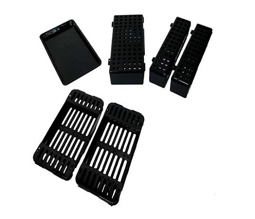 KIT ESTOJO PARA ESTERILIZAÇÃO STERILYS PLUS PRETO LYSANDA