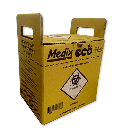 COLETOR PERFURO-CORTANTE AMARELO PREMIUM 03 LTS MEDIX