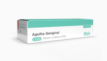 AGULHA GENGIVAL 27G LONGA MEDIX