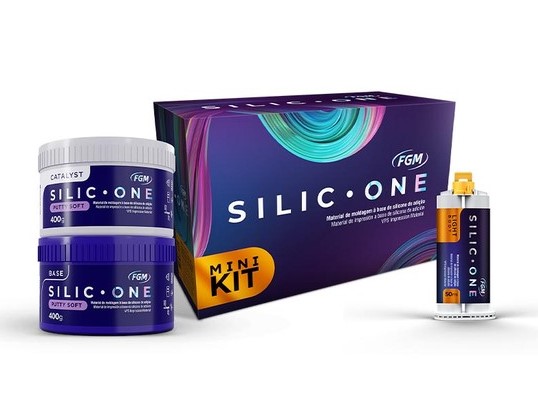 MINI KIT SILICONE DE ADIÇÃO SILIC ONE PUTTY SOFT + LIGHT BODY FGM