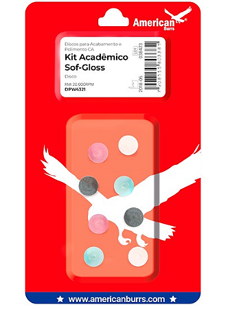 KIT DISCOS DE LIXA  SOF-GLOSS ACADEMICO SORTIDO AMERICAN BURRS
