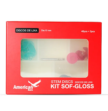 KIT DISCO DE LIXA SOF-GLOSS AMERICAN BURRS