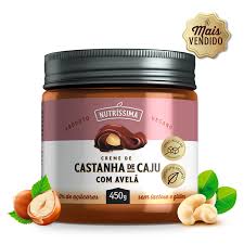 creme de avelã com castanha de caju vegano nutrissima 450g