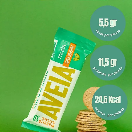 Biscoito de aveia sabor sementes