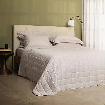 Colcha King Cetim 300 Fios Buddemeyer Damask Stripes 100% Algodão Penteado