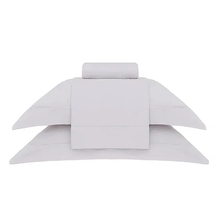 Jogo de Cama Casal Cetim 300 Fios Buddemeyer Damask Stripes 100% Algodão Penteado 4 peças