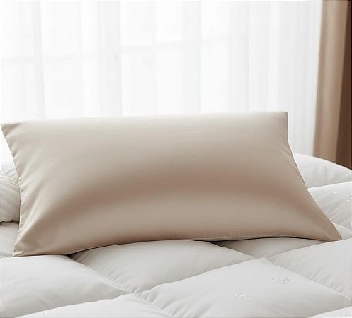 Fronha studio cetim 300Fios Bege 50x70