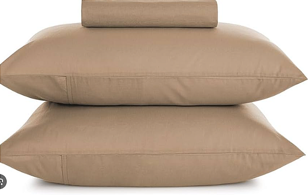 Lençol Queen com Elástico e Fronhas 100% Algodão Matiza Caramelo