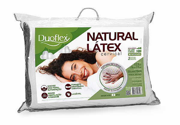 Travesseiro Natural Látex Cervical