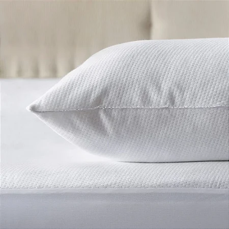 Kit Protetor de Travesseiro 50x90cm Buddemeyer Maison II Algodão Branco 2 peças.