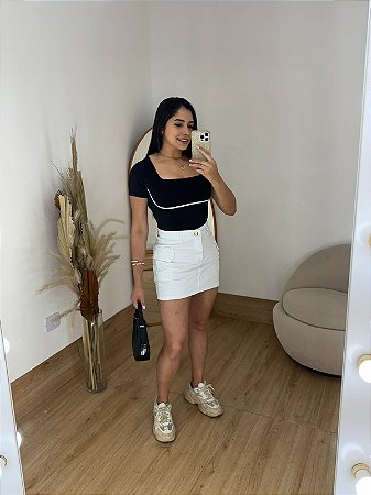 Body Preto Fluity Feminino