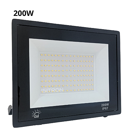 Refletor LED 200W IP67 Slim Branco Frio