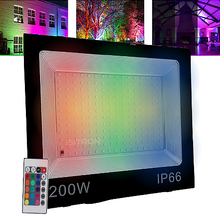 Refletor LED 200W RGB IP66