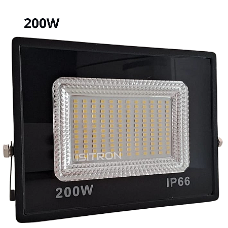 Refletor LED 200W Mini-Slim IP66 SMD Branco Frio