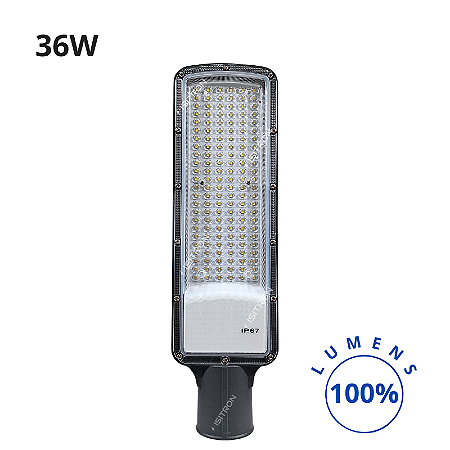 Luminária 36W Fator 100% Led SMD IP67 Base Redonda 140LM/W uso geral