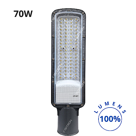 Luminária 70W Fator 100% Led SMD IP67 Base Redonda 140LM/W uso geral