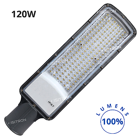 Luminária 120W Fator 100% Led SMD IP67 Base Redonda 140LM/W uso geral