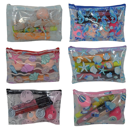 Necessaire Transparente Compacta com Zíper