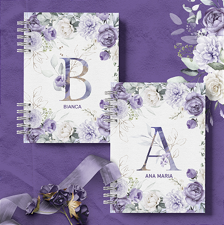 Caderno A5: Coleção Alfabeto Violeta