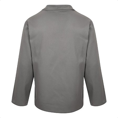 Camisa Brim Cinza Manga Longa