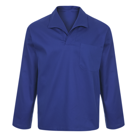 Camisa Brim Azul Royal Manga Longa