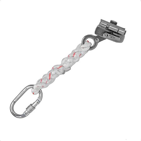 Trava Queda AÇo Inox Corda 12 Mm Estensor C/ Mosquetao 25kn