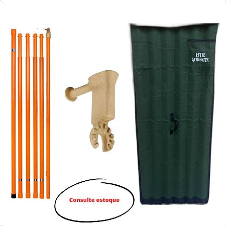 Vara De Manobra 6 Elementos CabeÇote Bolsa
