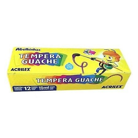 Tempera Guache com 12 Cores 15ml Acrilex