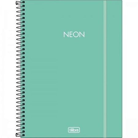 Caderno Univ Cpp 1 Materia Neon Turquesa 80f Tilibra