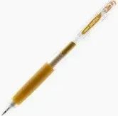 Caneta Esf Gel Poplol 0,7mm Dourada Metalica Retratil Pilot